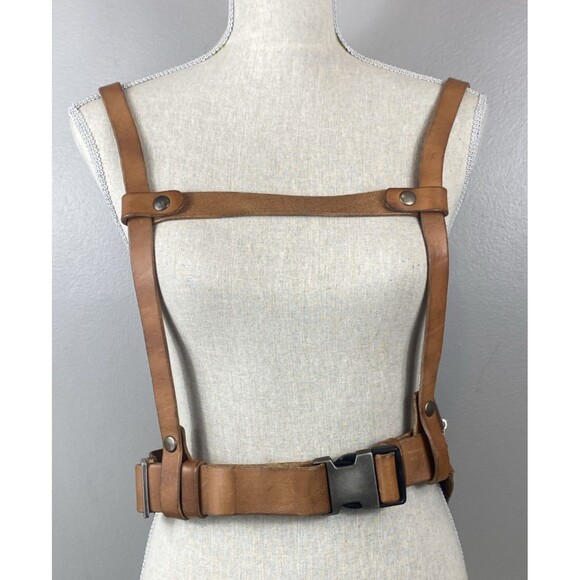 RARE VHTF A.S. 98 Brewer Backpack Brown Distressed Leather Medium Size - Picture 7 of 16